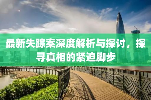 最新失踪案深度解析与探讨，探寻真相的紧迫脚步