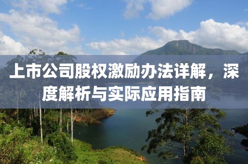 上市公司股权激励办法详解，深度解析与实际应用指南