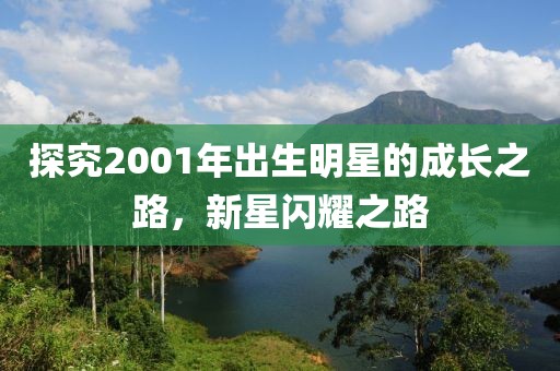 探究2001年出生明星的成长之路，新星闪耀之路