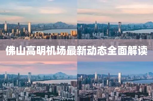 佛山高明机场最新动态全面解读