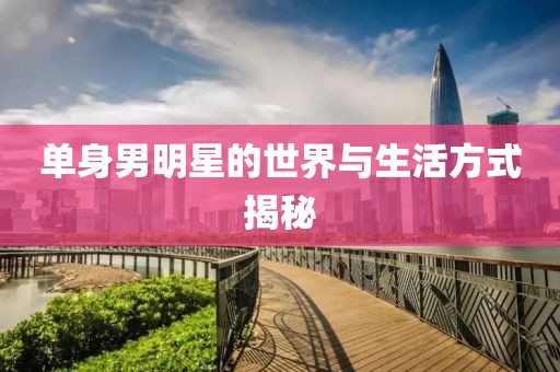 单身男明星的世界与生活方式揭秘