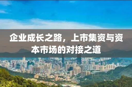 企业成长之路，上市集资与资本市场的对接之道