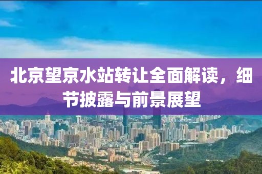 北京望京水站转让全面解读，细节披露与前景展望