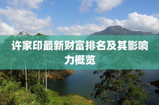 许家印最新财富排名及其影响力概览
