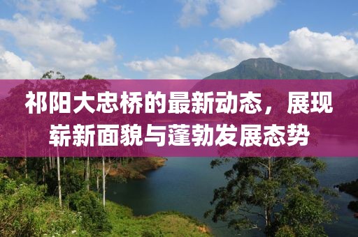 祁阳大忠桥的最新动态，展现崭新面貌与蓬勃发展态势