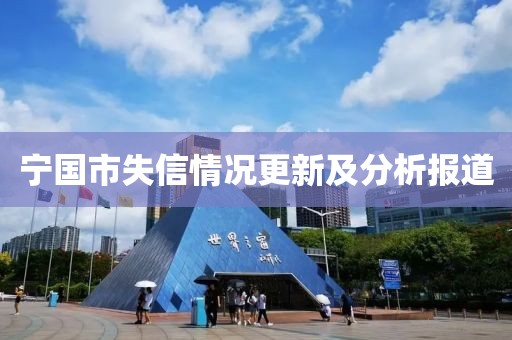宁国市失信情况更新及分析报道