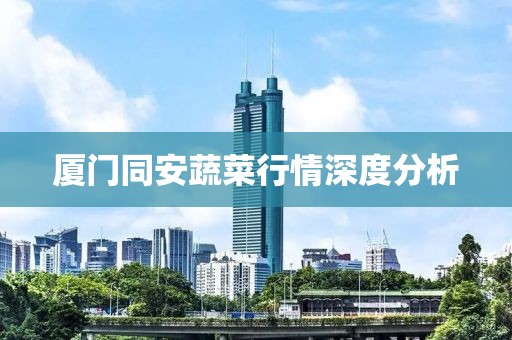 厦门同安蔬菜行情深度分析