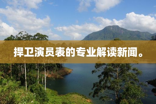 捍卫演员表的专业解读新闻。