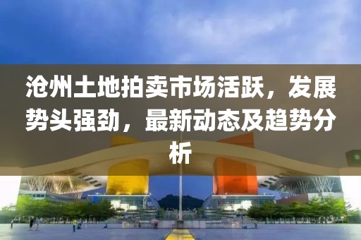 沧州土地拍卖市场活跃，发展势头强劲，最新动态及趋势分析