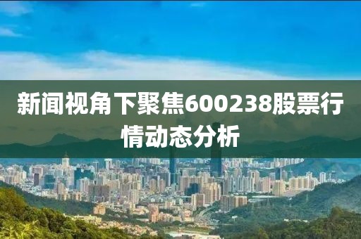 新闻视角下聚焦600238股票行情动态分析