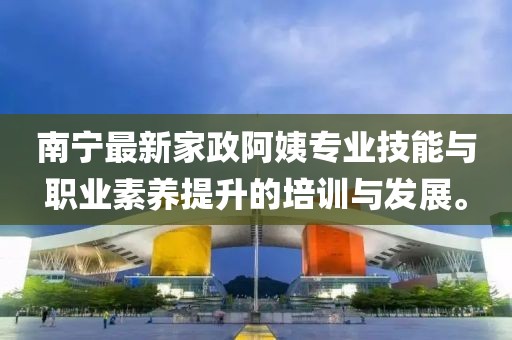 南宁最新家政阿姨专业技能与职业素养提升的培训与发展。