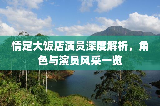 情定大饭店演员深度解析，角色与演员风采一览