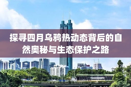 探寻四月乌鸦热动态背后的自然奥秘与生态保护之路