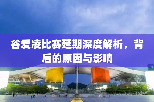 谷爱凌比赛延期深度解析，背后的原因与影响