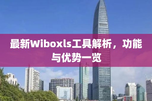最新Wiboxls工具解析，功能与优势一览