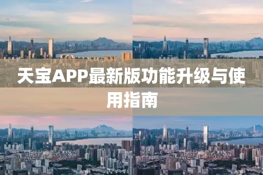 天宝APP最新版功能升级与使用指南