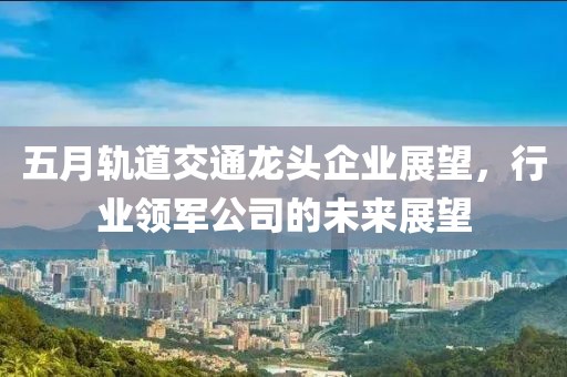 五月轨道交通龙头企业展望，行业领军公司的未来展望