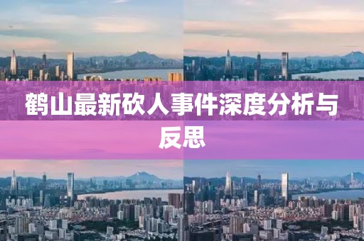 鹤山最新砍人事件深度分析与反思