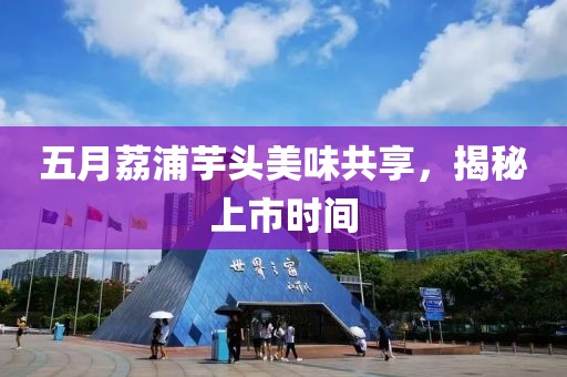 五月荔浦芋头美味共享，揭秘上市时间