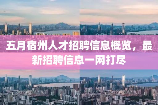 五月宿州人才招聘信息概览，最新招聘信息一网打尽