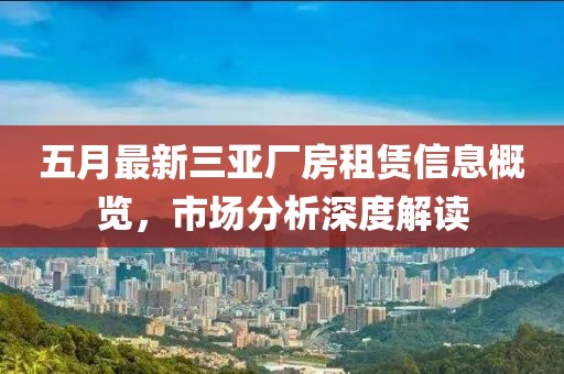 五月最新三亚厂房租赁信息概览，市场分析深度解读