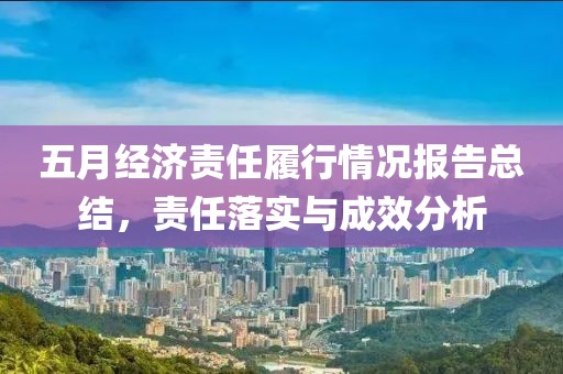 五月经济责任履行情况报告总结，责任落实与成效分析