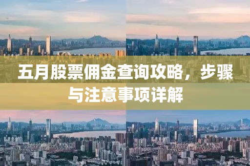 五月股票佣金查询攻略，步骤与注意事项详解
