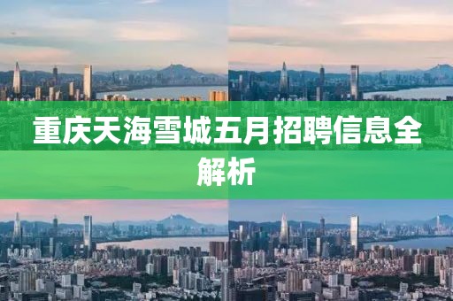 重庆天海雪城五月招聘信息全解析