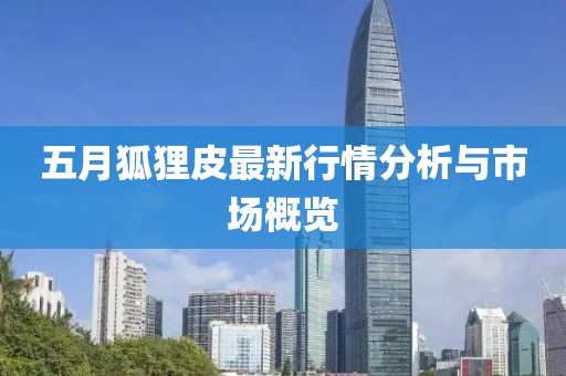 五月狐狸皮最新行情分析与市场概览