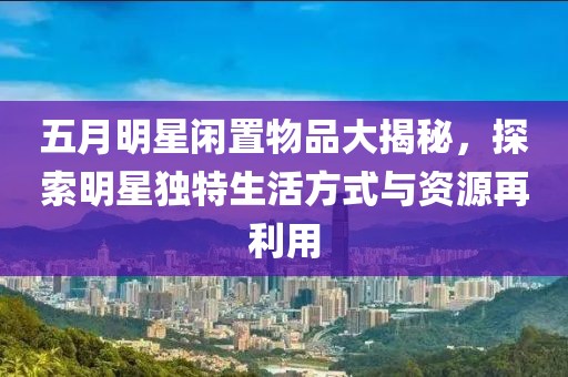 五月明星闲置物品大揭秘，探索明星独特生活方式与资源再利用
