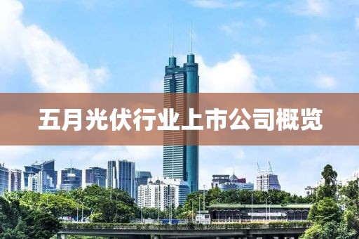 五月光伏行业上市公司概览