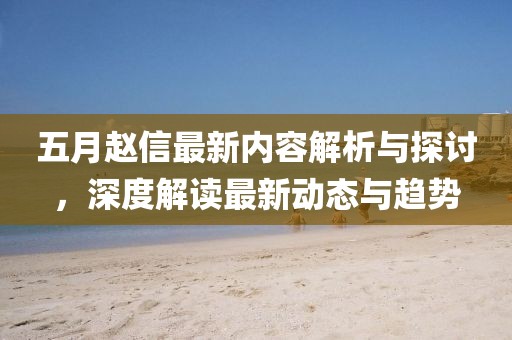 五月赵信最新内容解析与探讨，深度解读最新动态与趋势