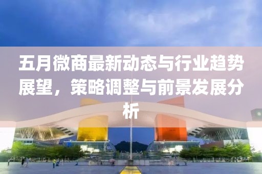 五月微商最新动态与行业趋势展望，策略调整与前景发展分析