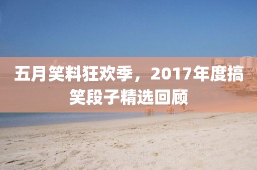 五月笑料狂欢季，2017年度搞笑段子精选回顾