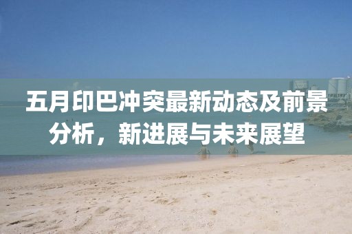 五月印巴冲突最新动态及前景分析，新进展与未来展望