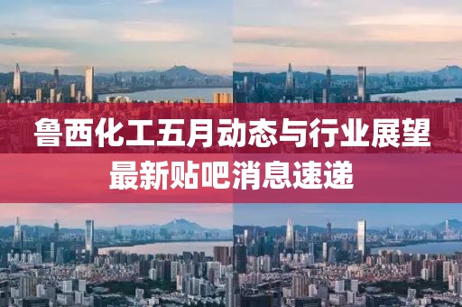 鲁西化工五月动态与行业展望最新贴吧消息速递