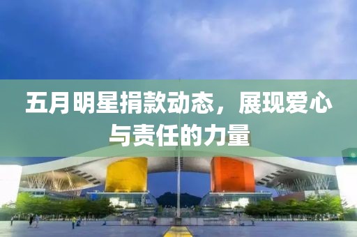 五月明星捐款动态，展现爱心与责任的力量