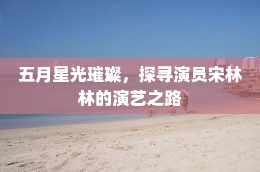 五月星光璀璨，探寻演员宋林林的演艺之路