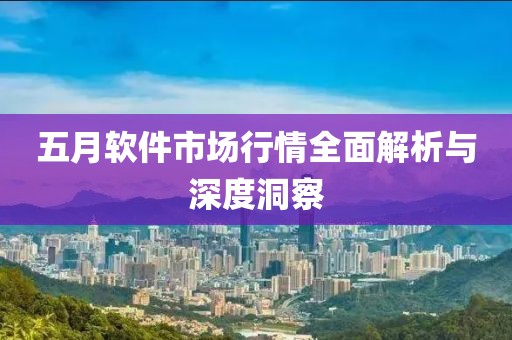 五月软件市场行情全面解析与深度洞察
