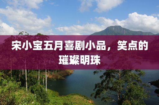 宋小宝五月喜剧小品，笑点的璀璨明珠
