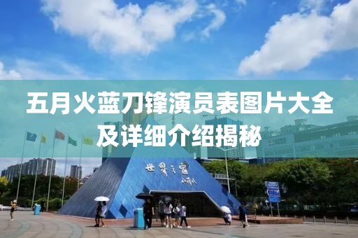 五月火蓝刀锋演员表图片大全及详细介绍揭秘
