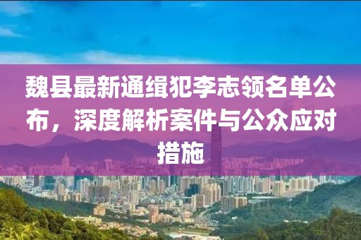 魏县最新通缉犯李志领名单公布，深度解析案件与公众应对措施