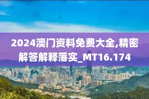 2024澳门资料免费大全,精密解答解释落实_MT16.174