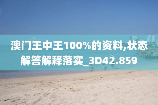 澳门王中王100%的资料,状态解答解释落实_3D42.859