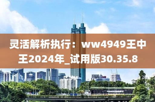 灵活解析执行：ww4949王中王2024年_试用版30.35.8