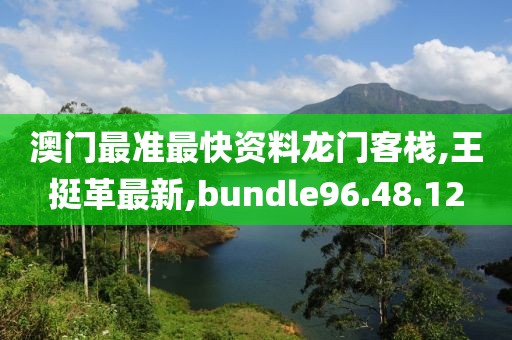 澳门最准最快资料龙门客栈