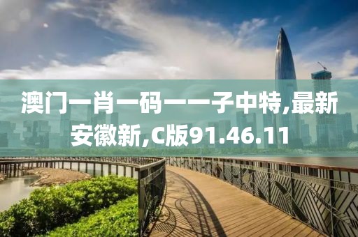 澳门一肖一码一一子中特,最新安徽新,C版91.46.11