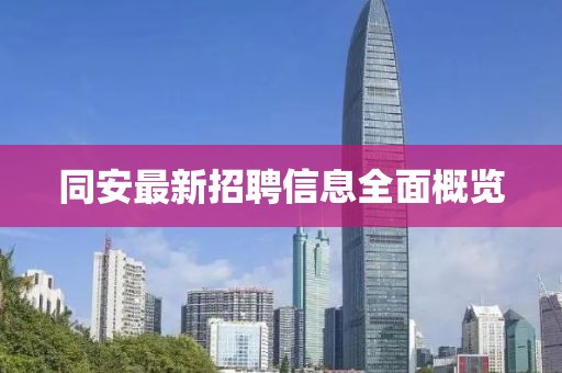 同安最新招聘信息全面概览
