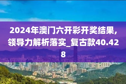 2024年澳门六开彩开奖结果,领导力解析落实_复古款40.428