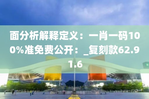 面分析解释定义：一肖一码100%准免费公开：_复刻款62.91.6